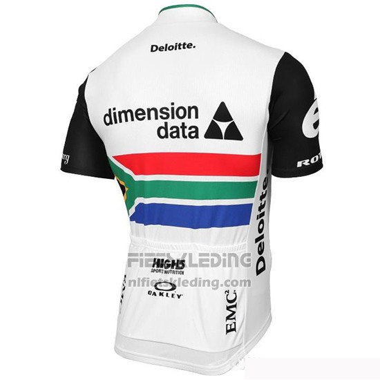 2019 Fietskleding Dimension Data Kampioen Zuid-afrika Korte Mouwen en Koersbroek